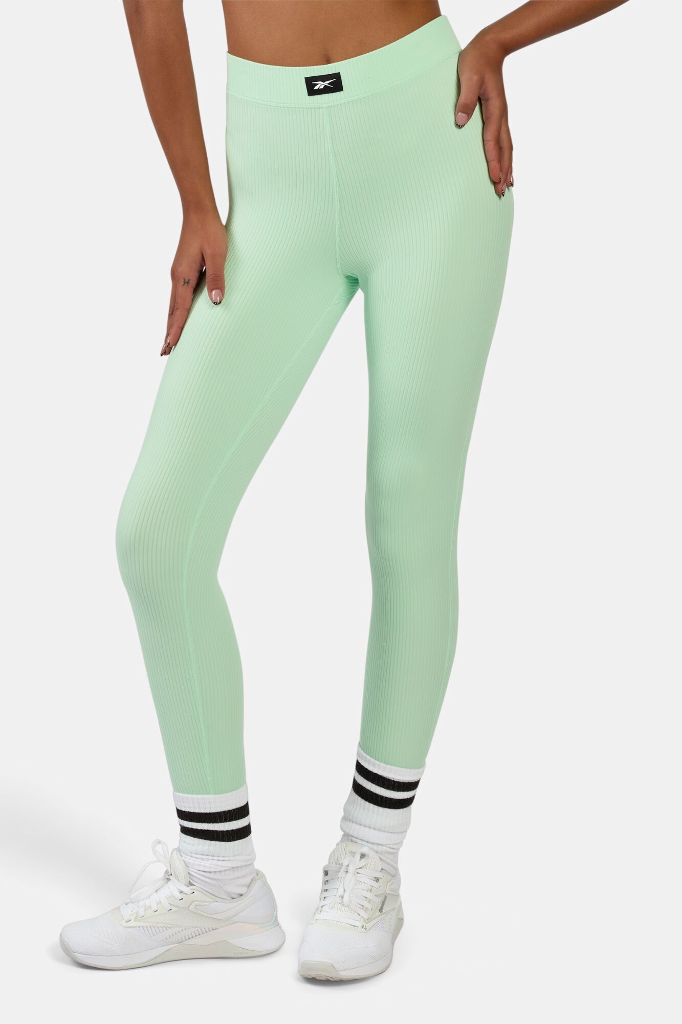 Reebok Malha canelada com punhos de estribo verde