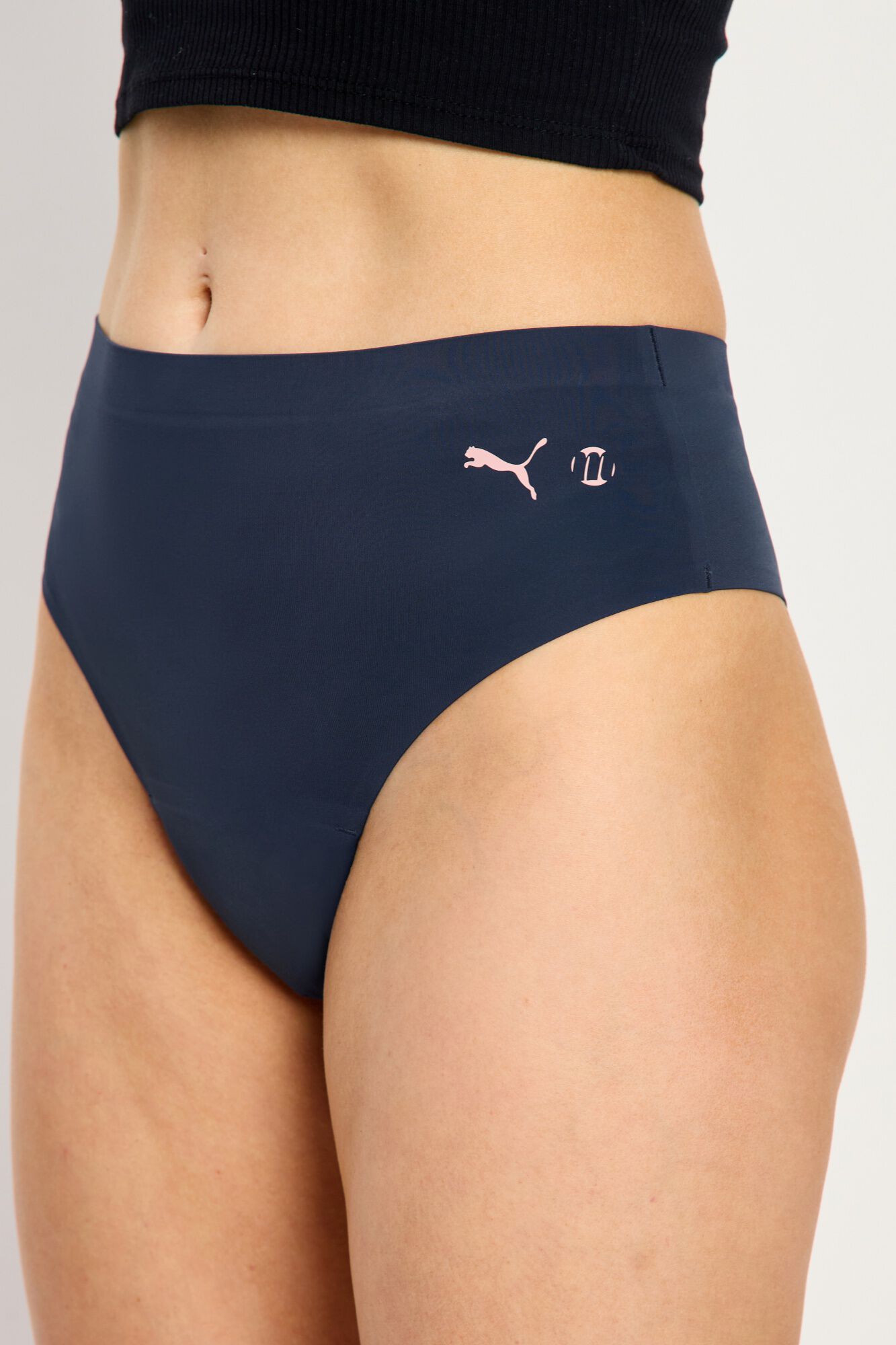 Modibodi Puma Cueca Menstrual Brasileira Sem Costura Fluxo Abundante Blue azul