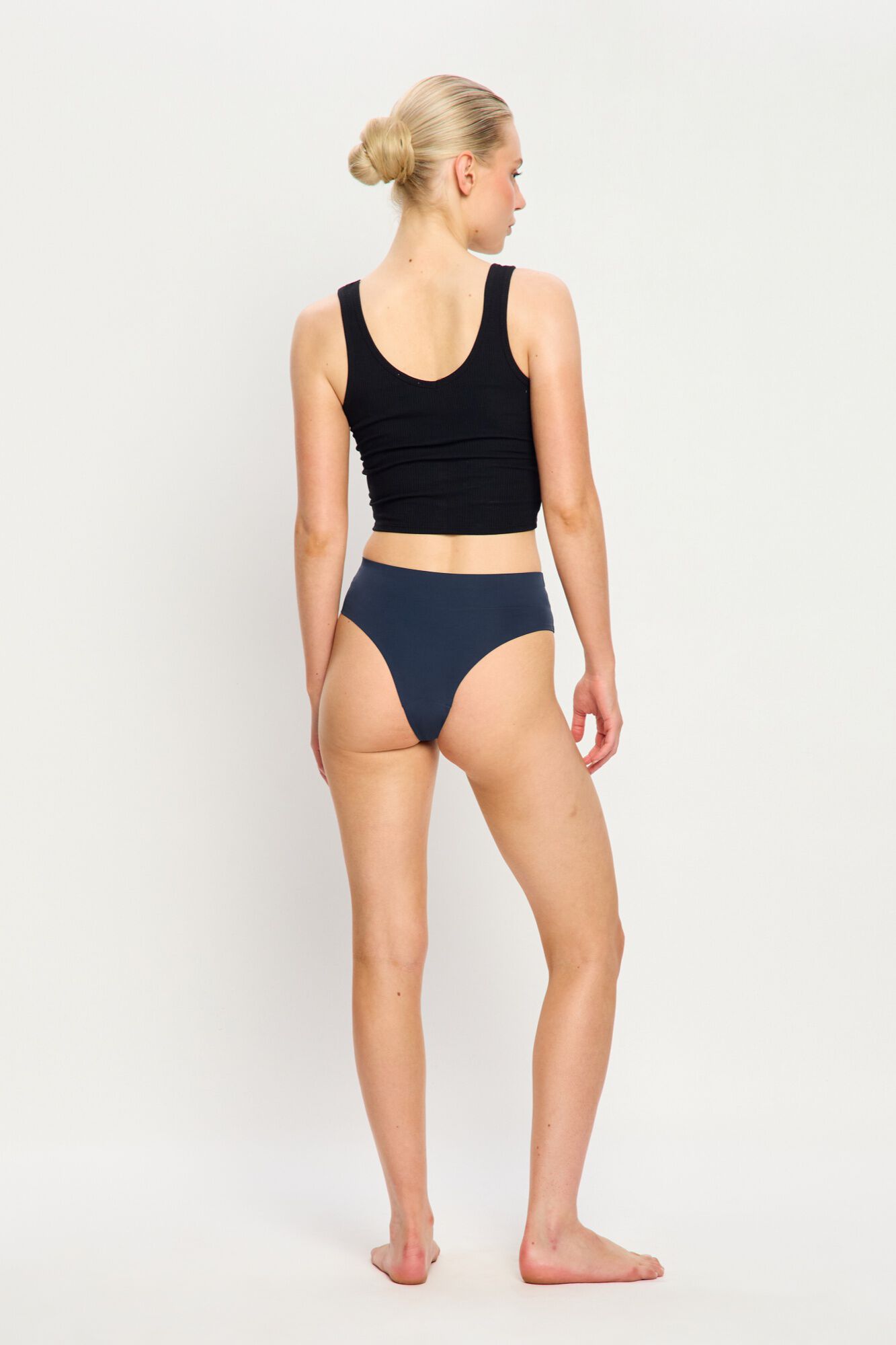 Modibodi Puma Cueca Menstrual Brasileira Sem Costura Fluxo Abundante Blue