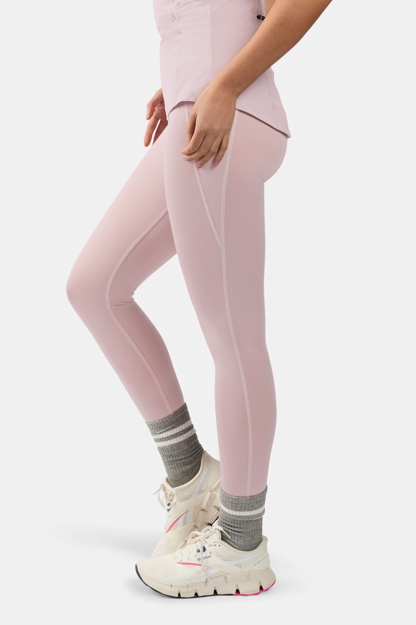 Reebok Cal&ccedil;a de treino cintura alta rosa