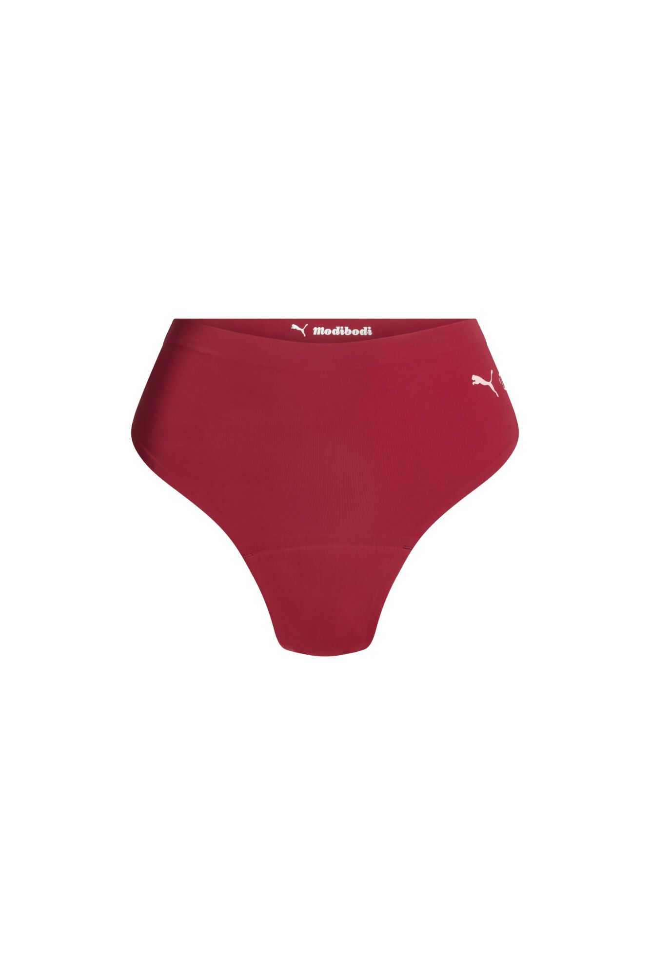 Modibodi Puma Cueca Menstrual Brasileira Sem Costura Fluxo Abundante Vermelho vermelho