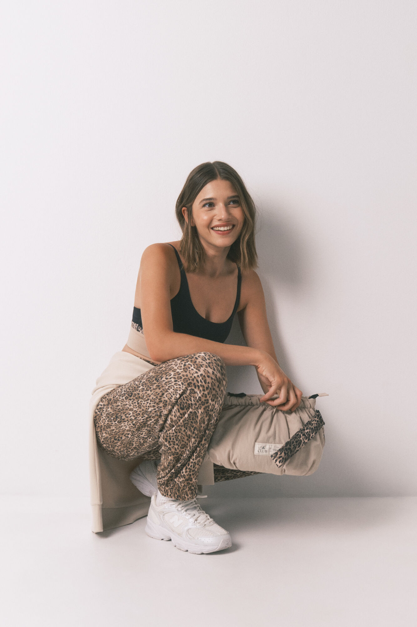 Women'secret Cal&ccedil;a comprida com estampa animal de cenoura marrom