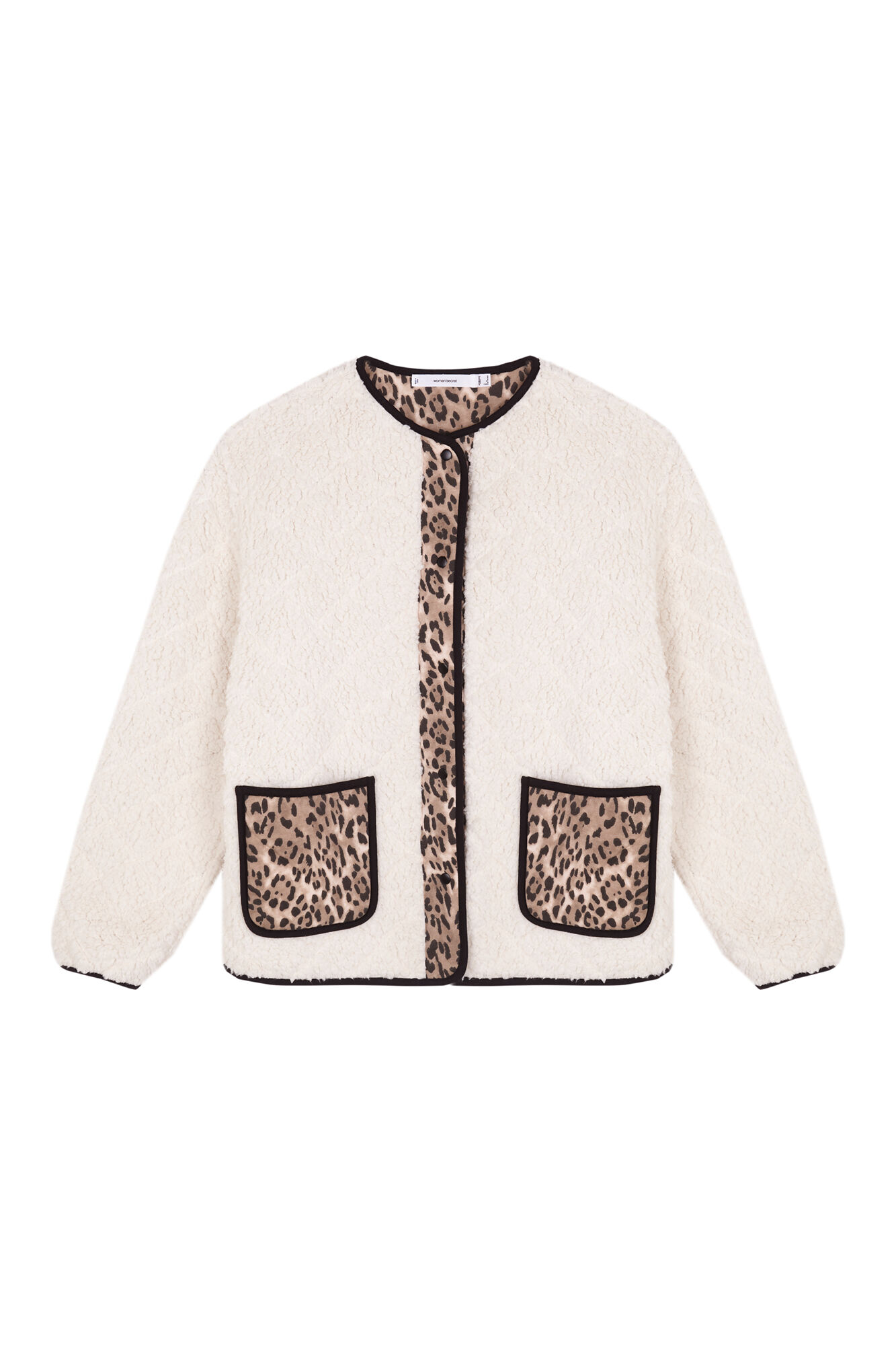 Women'secret Casaco curta revers&iacute;vel com estampa animal bege