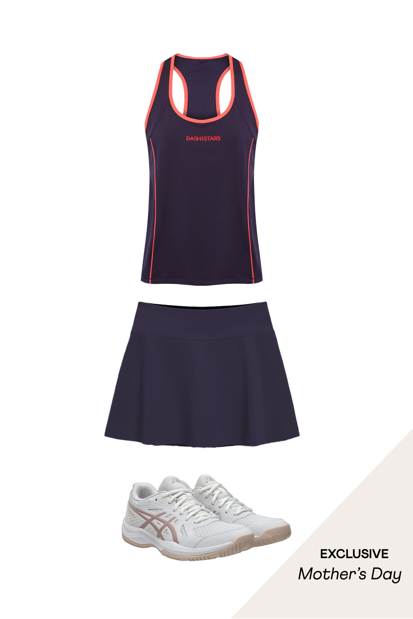 Womensecret Conjunto de t-shirt, saia e sapatilhas 